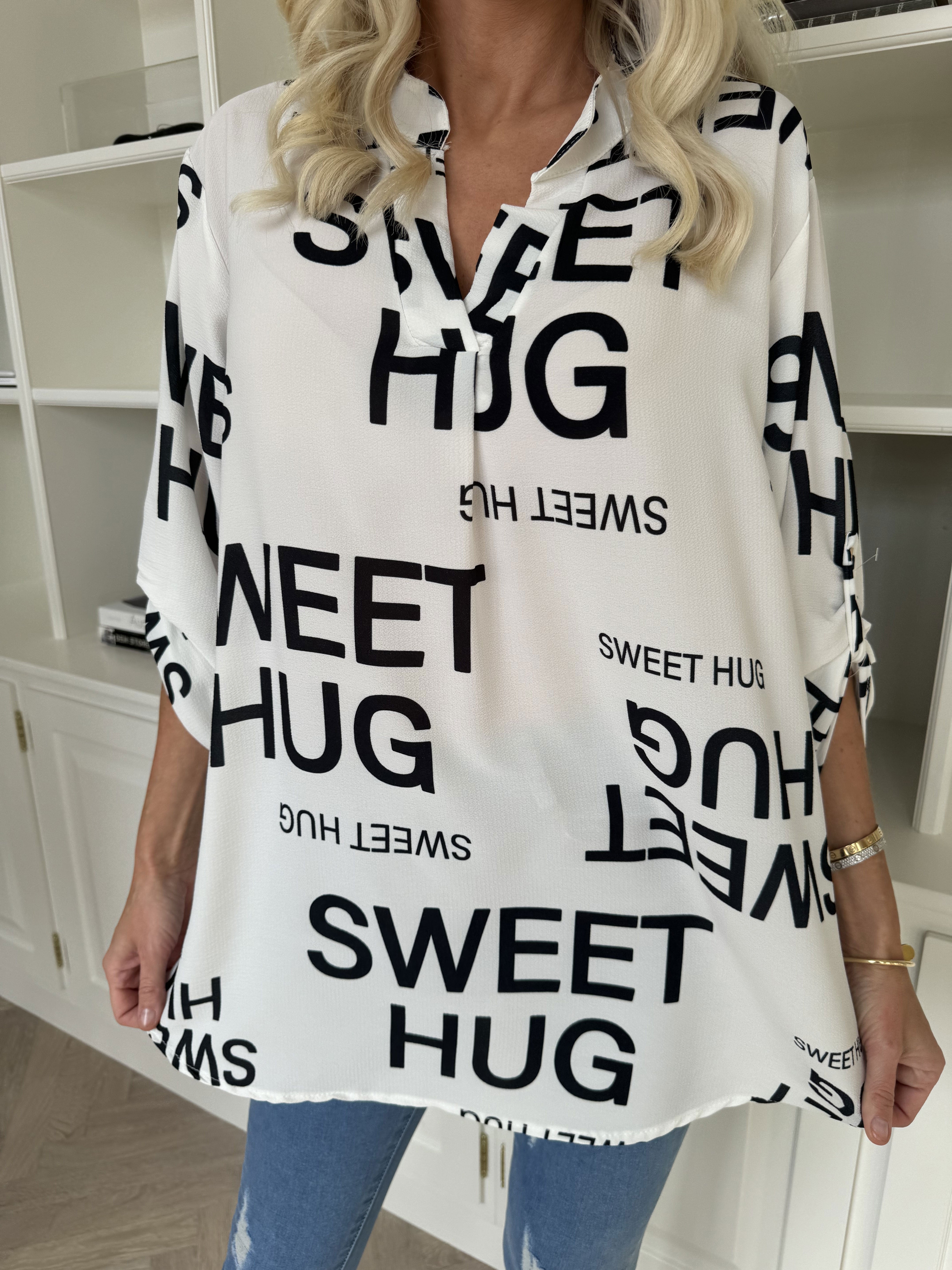 Vanesa Graphic - Sød tunika i viskose med tekst